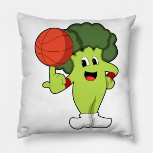 Broccoli at Basketball Sports Pillow