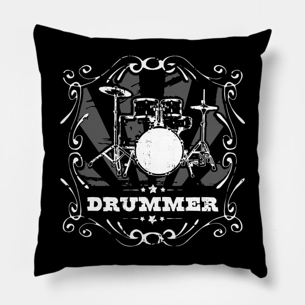 Drummer Pillow by Laughin' Bones