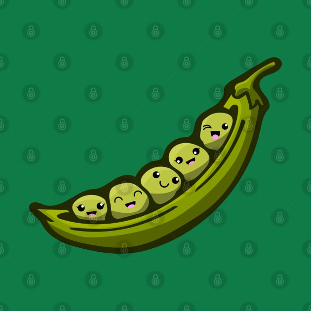 Kawaii Peas in a Pod by deancoledesign