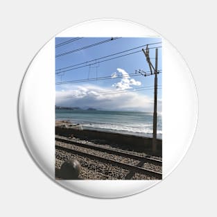 Lucrino Beach with Train Tracks Pin