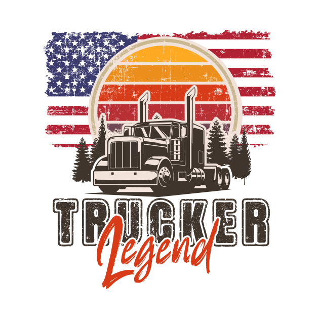 USA truck drivers, Husband dad trucker  legend by HomeCoquette