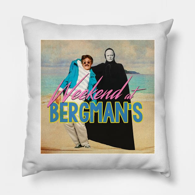 Weekend at Bergman's Logo Pillow by WeekendatBergmans