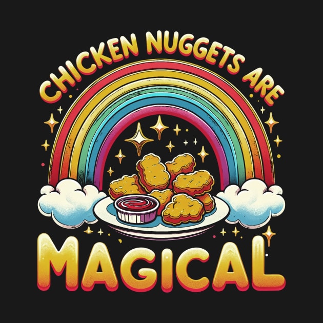 Chicken Nugget Are Magical Stylish Tee for Food Enthusiasts by Kevin Jones Art