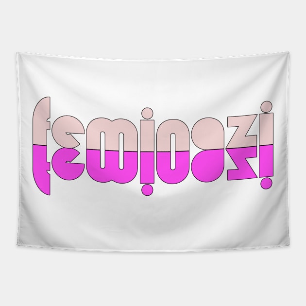 Feminazi // Retro Radical Feminist Power Tapestry by darklordpug