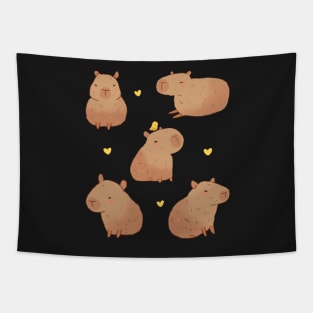 capybaras drawing Tapestry