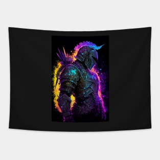 Neon Blacklight Paladin Tapestry