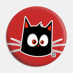 Black Cat Stare Pin