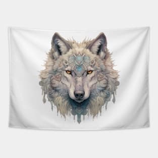 Wolf Face Artwork | Stunning Wildlife Graphic Print Tapestry