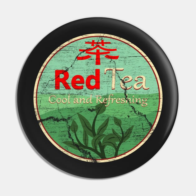 Red Tea Pin by robotrobotROBOT