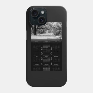 Fresh Snowfall • 2024 Year-at-a-glance Calendar Phone Case