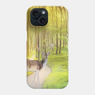 Deer Walking in the Forest Phone Case