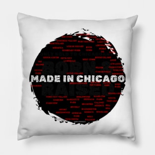 Made In Chicago Hoods Born & Raised By Abby Anime (c) Pillow