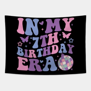 In My 7th Birthday Era Girl Seven 7 years Old Birthday 7th Tapestry