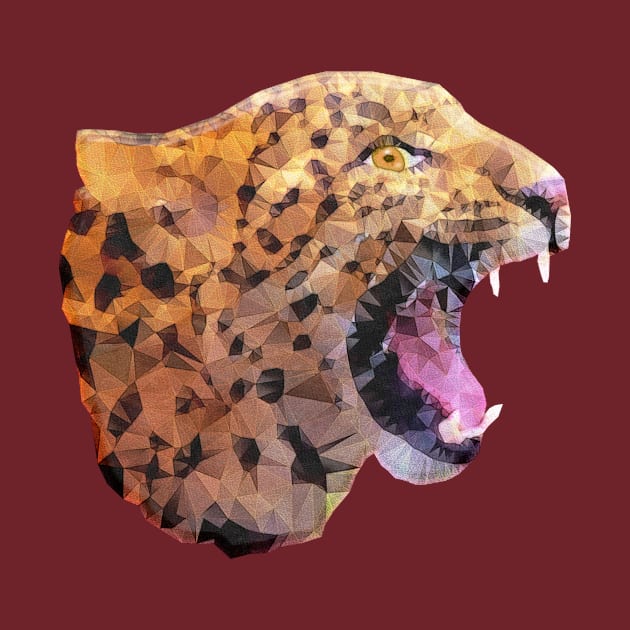 roaring leopard by Ancello