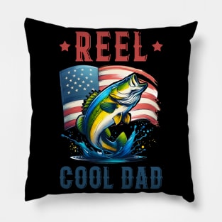 Reel Cool Dad Fishing fathers day gift for husband dad Pillow