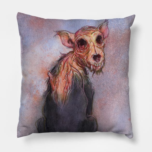 Hell Cat Pillow by VinceLocke