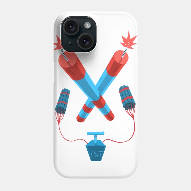 Explode! Phone Case by washburnillustration