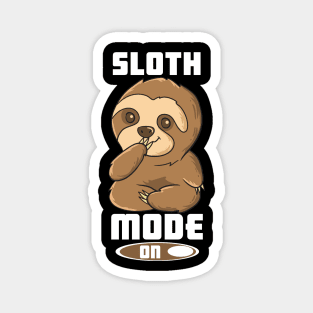 Funny Sloth Costume Sloth Mode On Lazy Sloth Magnet