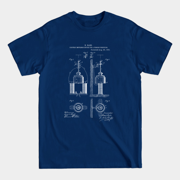 Discover Electric Impulsion Device for a Torsion Pendulum Vintage Patent Hand Drawing - Impulsion - T-Shirt