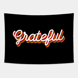 Grateful - Stylish, Retro Typography Tapestry