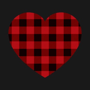 Valentines Day Buffalo Plaid Love Heart T-Shirt