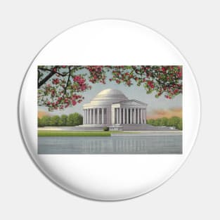 Postcard of the Jefferson Memorial, Washington, DC, 1950 Pin