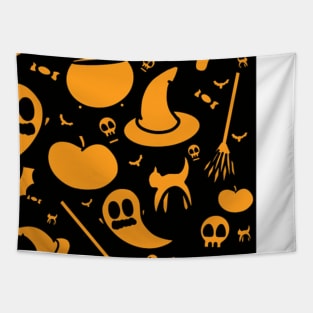 Halloween pattern mask Tapestry