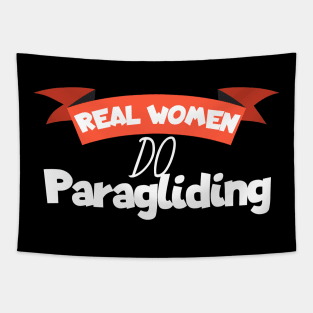 Real women do Paragliding Tapestry