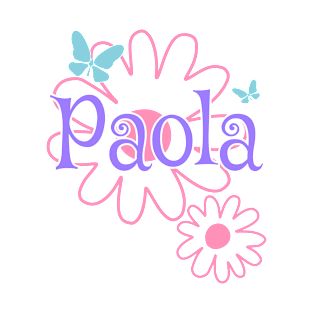 Paola Girls Name Daisy Butterflies T-Shirt