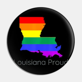 LGBTQ Louisiana Gay Pride Proud  Flag Love is Love Pin