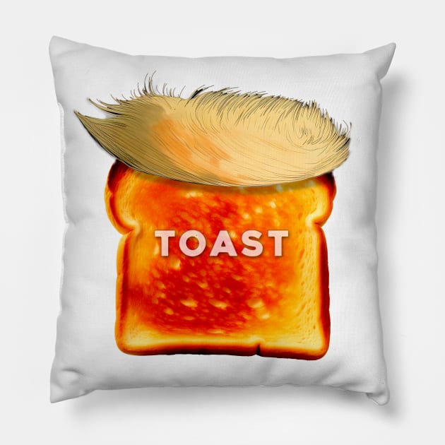 Trump is Toast: Donald Trump Guilty in New York Civil Fraud Case Pillow by Puff Sumo