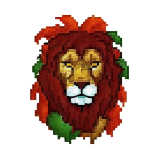 Pixel Art Reggae Lion T-Shirt