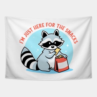 Raccoon Here For The Snacks Tapestry