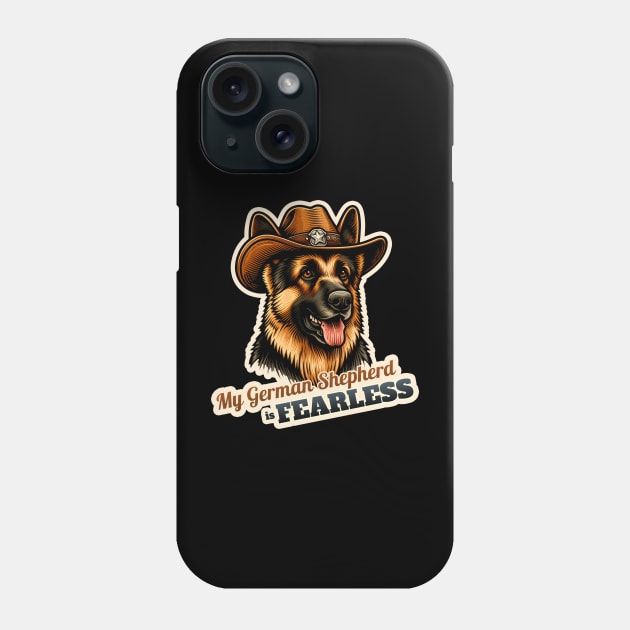 German Shepherd Cowboy Phone Case by k9-tee