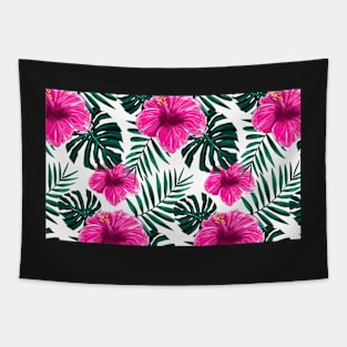 Tropical Hawaiian Summer Flowers FaceMask Tapestry