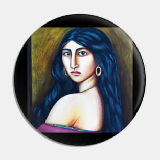 Dall-E Woman Pin