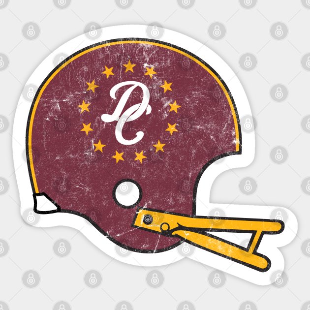 DC Retro Helmet - Football - Sticker