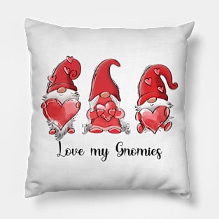 Love My Gnomies Valentine Pillow