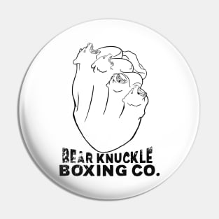 Bear Knuckle Boxing Co. (black design on light colors) Pin