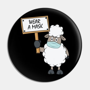 Wear a mask, sheep Pin