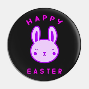 Happy easter kawaii bunny Pin