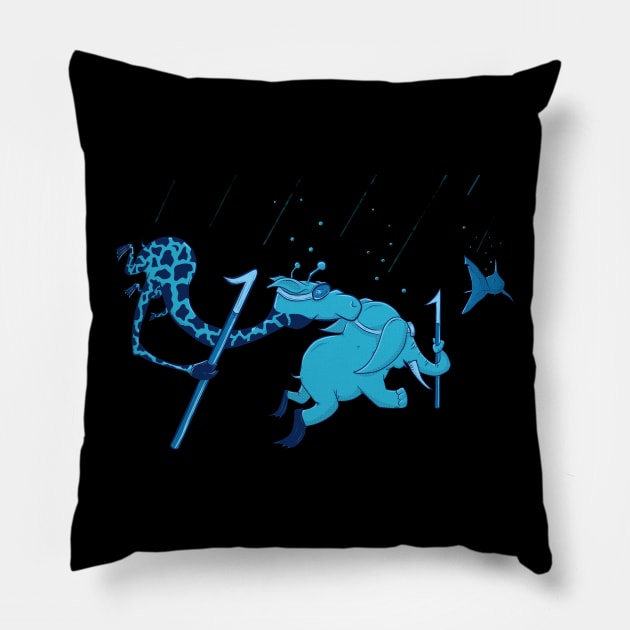 Snorkeling Buddies Pillow by BeanePod