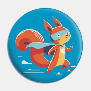 superhero squirrel in action Pin