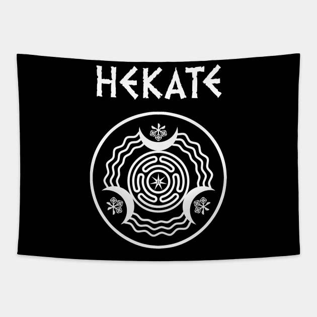 Hekate Greek Goddess of Witchcraft and Magic Tapestry by AgemaApparel