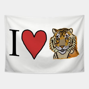 I Love This Tiger Tapestry