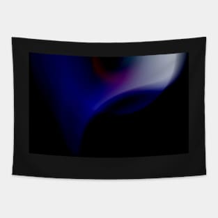 black abstract blue Tapestry