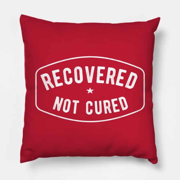 Recovered Not Cured Pillow by FrootcakeDesigns