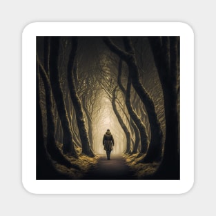 Lone Man in the Woods Magnet