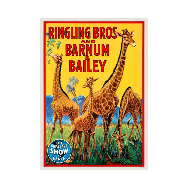 Ringling Bros and Barnum and Bailey USA Vintage Poster by vintagetreasure