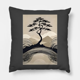 Lone Tree Mountains Pillow